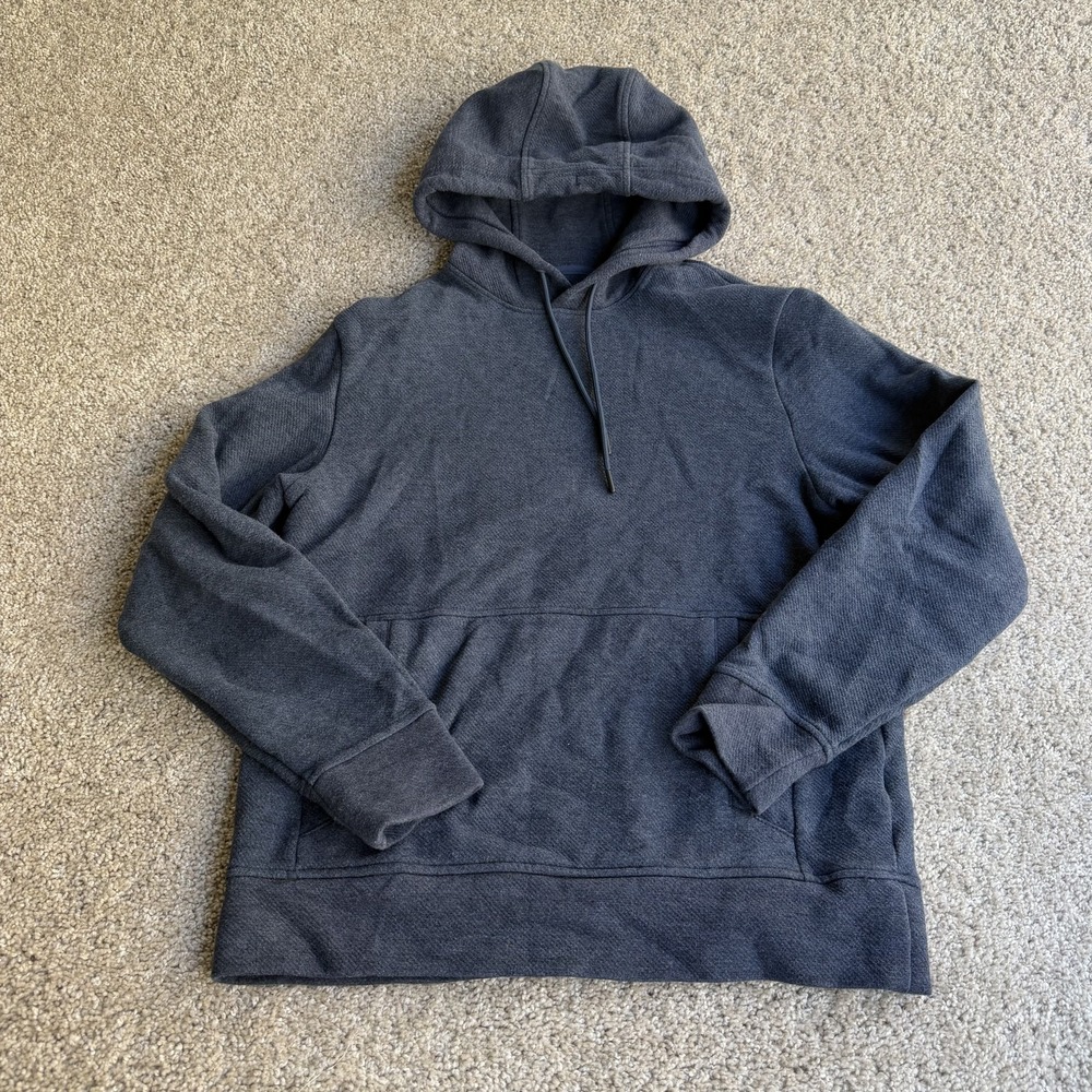 American Eagle Outfitters Hoodie Mens S Gray Fleece Pullover Kangaroo Sweatshirt
